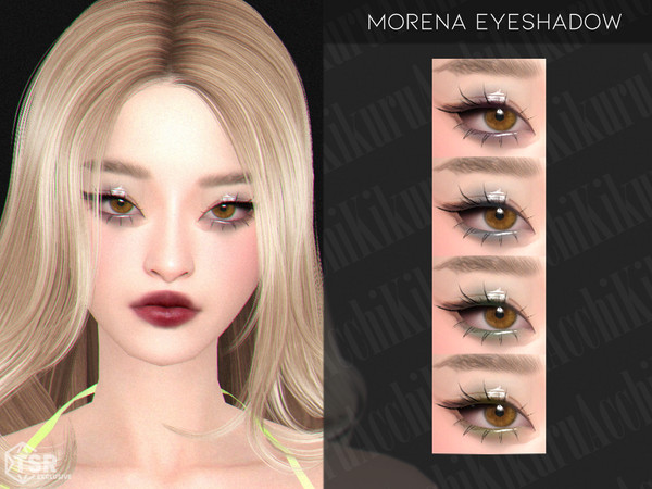 Sims 4 — Morena Eyeshadow by Kikuruacchi — - It is suitable for Female and Male. ( Teen to Elder ) - 4 swatches - HQ