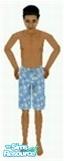 Sims 1 — Buyable Boys' Jellyfish Swim Trunks by oreocreme — Maybe wearing surfer trunks with cartoon jellyfish on them