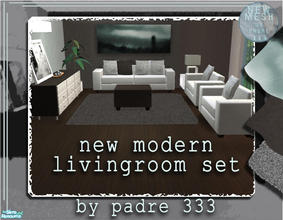 Sims 2 — Panda Moaneeum Living by Padre — <strong>This set has an updated rug mesh to fix an incorrect GUID</strong>.