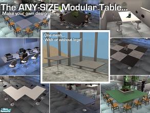 Sims 2 — Any-Size Modular Table by Cyclonesue — The table that fits anywhere. Make tables of any size or shape, mix and
