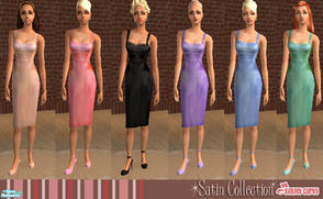Sims 2 — Satin Collection by SIMplyCurvy — A chic and sophisticated collection of satin dresses. Most have a gorgeous