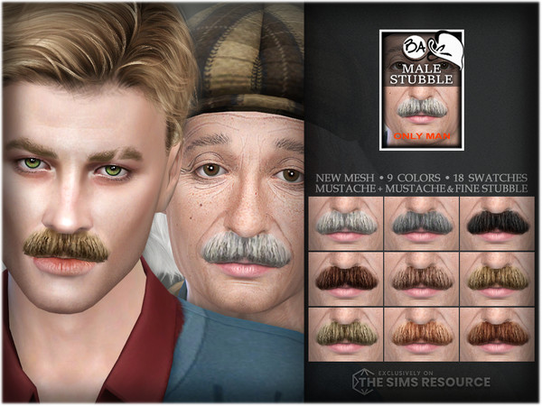 Sims 4 — Einstein's Mustache by BAkalia — Hello
