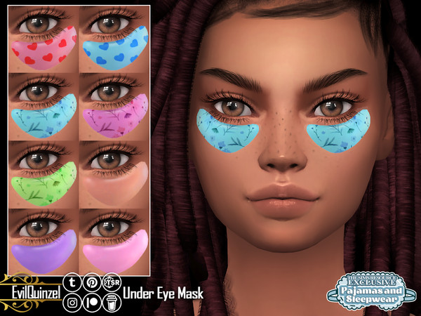 Sims 4 — Under Eye Mask by EvilQuinzel — Under eye mask for a good refresh look after a night of sleep. Blush category;