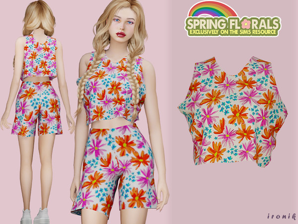 Sims 4 — Lilly Set - Top by _ironik_ — -5 Colors