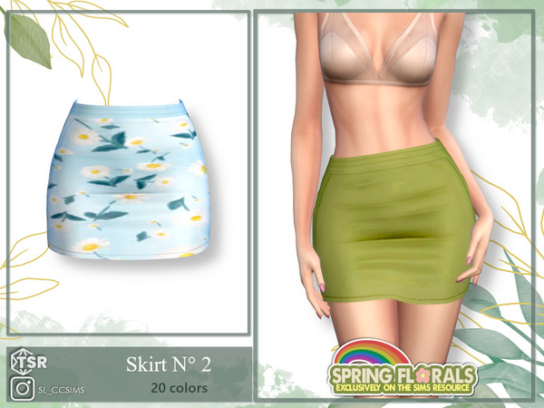 Sims 4 — SpringFlorals_Skirt_2 by SL_CCSIMS — -New mesh-