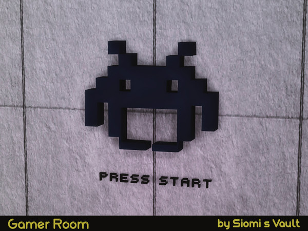Sims 4 — Gamer Room - Invader Light by siomisvault — Hello out there! My gamer room for my Moth sims yes his name is Moth