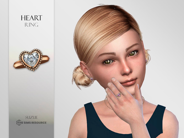 Sims 4 — Heart Ring Child by Suzue — New Mesh (Suzue)