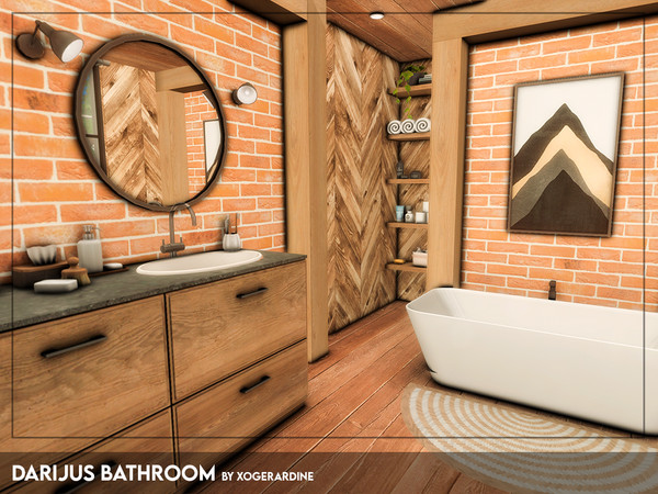 Sims 4 — Darijus Bathroom (TSR only CC) by xogerardine — Rustic and industrial like bathroom, enjoy! x