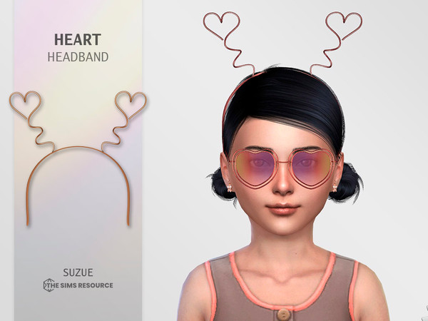 Sims 4 — Heart Headband Child by Suzue — New Mesh (Suzue)