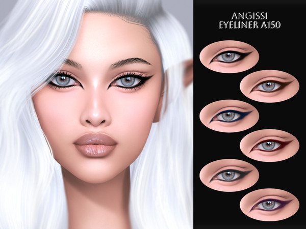 Sims 4 — Eyeliner A150 by ANGISSI — PREVIEWS MADE USING HQ MOD Makeup category