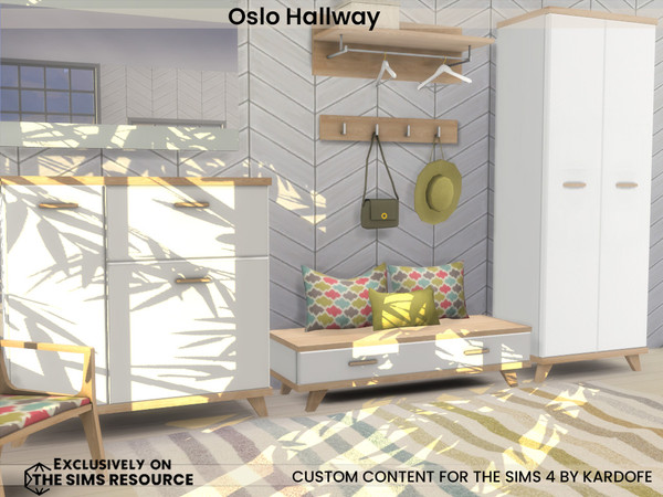 Sims 4 — Oslo Hallway by kardofe — Furniture to decorate an entrance hall, in nordic style, matching the Oslo dining
