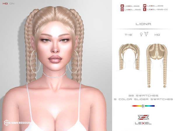 Sims 4 — Liona - hairstyle by LEXEL_s — 39 swatches