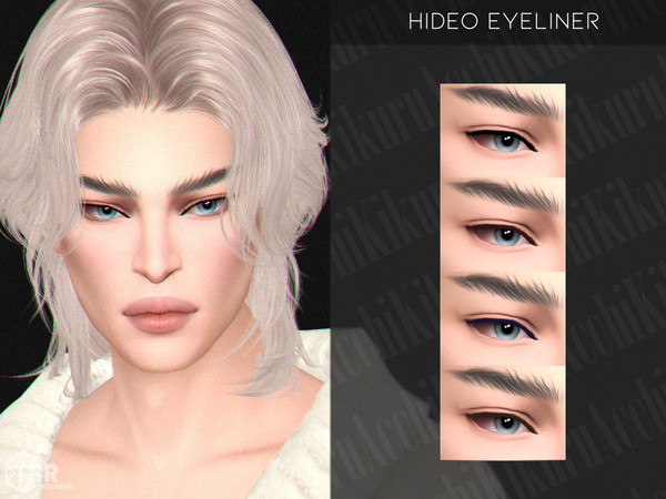 Sims 4 — Hideo Eyeliner by Kikuruacchi — - It is suitable for Male. ( Teen to Elder ) - 4 swatches - HQ Compatible -