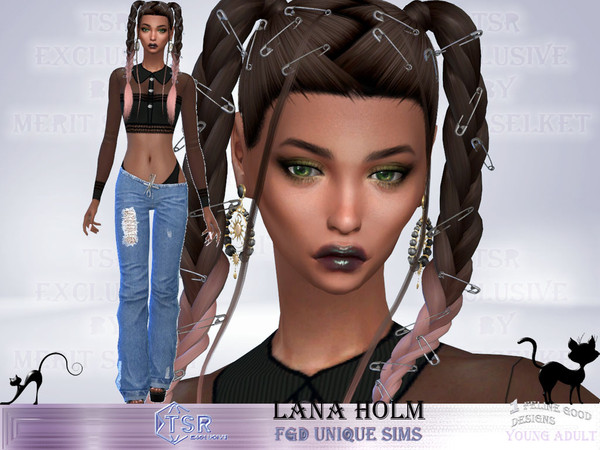 Sims 4 — Lana Holm by Merit_Selket — female, young Adult Sim, created with TSR CC only get some diversity into your Sims