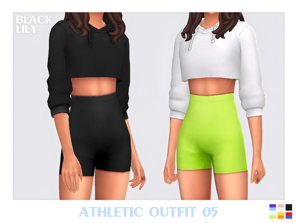 Sims 4 — Athletic Outfit 05 by Black_Lily — YA, A, Teen