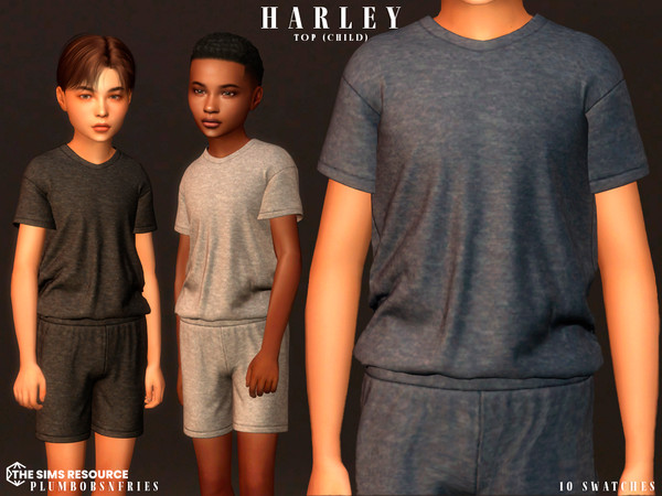 Sims 4 — HARLEY top (child) by ali1 — Casual Top New Mesh