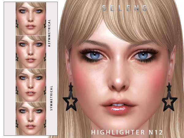 Sims 4 — Highlighter N12 by Seleng — The highlighter has 8 variations ( 4x symmetrical and 4x asymmetrical )and HQ
