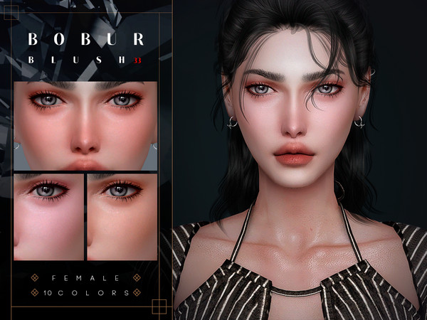 Sims 4 — Soft blush by Bobur2 — Soft blush under the eyes and on the tip of the nose for female 10 colors I hope you like
