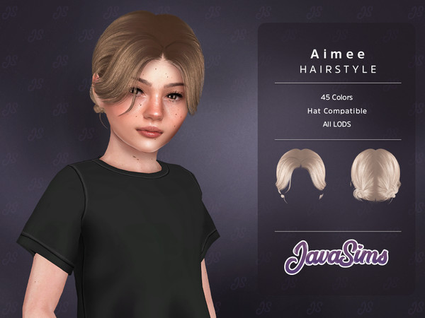 Sims 4 — Aimee (Child Hairstyle) by Mystic Studios — Female