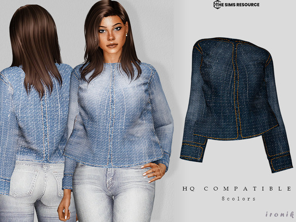 Sims 4 — Della Top by _ironik_ — -8 Colors