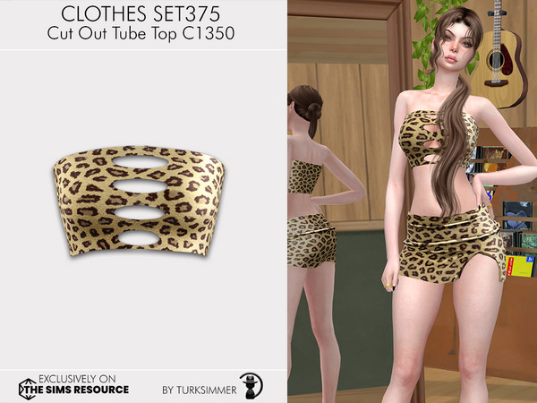Sims 4 — Clothes SET375 - Cut Out Tube Top C1350 by Daph's — 8 Swatches