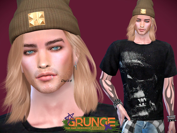 Sims 4 — Grunge - Brendan Davis by DarkWave14 — Download all CC's listed in the Required Tab to have the sim like in the