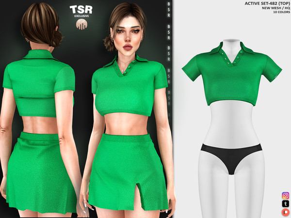 Sims 4 — ACTIVE SET-482 (TOP) BD1268 by busra-tr — 10 colors Adult, Elder, Teen, Young Adult