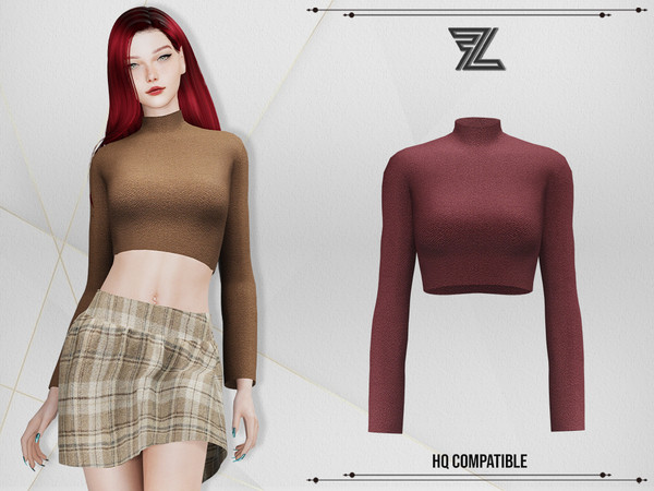 Sims 4 — Ellie Top by ForLima — 6 Colors