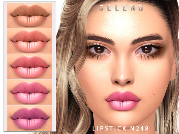 Sims 4 — Lipstick N248 by Seleng — The lipstick has 15 colours and HQ compatible. Allowed for teen, young adult, adult