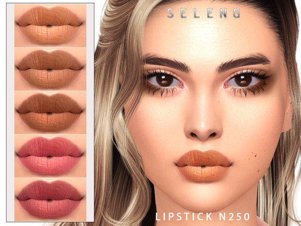Sims 4 — Lipstick N250 by Seleng — The lipstick has 15 colours and HQ compatible. Allowed for teen, young adult, adult