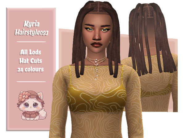 Sims 4 — Kyria Hairstyle by AarainAroma — Aroma Hairstyle 093 This hairstyle is for your elegant sims!! All LODs