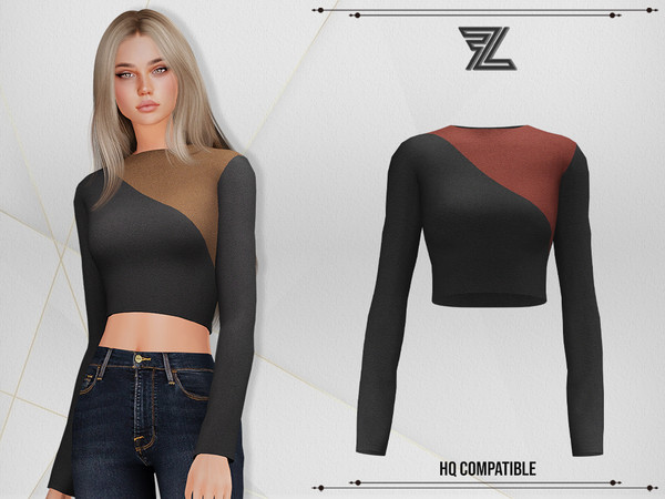 Sims 4 — Melody Top by ForLima — 8 Colors
