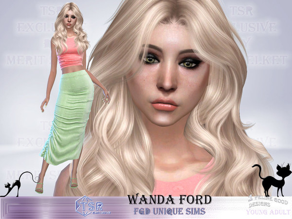 Sims 4 — Wanda Ford by Merit_Selket — female, young Adult Sim, created with TSR CC only get some diversity into your Sims