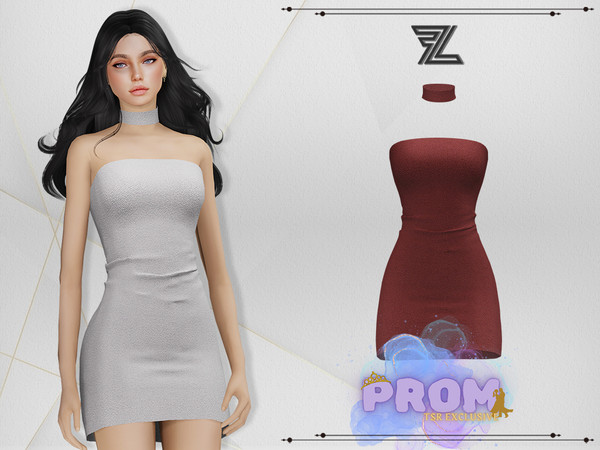 Sims 4 — Julie Prom Dress by ForLima — 8 Colors