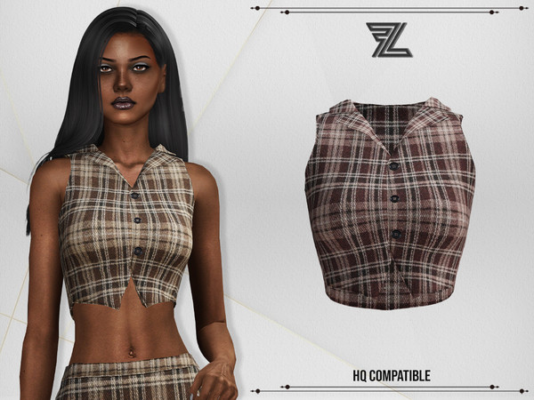 Sims 4 — Lacey Set Top by ForLima — 4 Colors