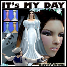 Sims 2 — It's my day - 4 colors by The T — Stylish wedding dresses. Model : 'Miss Rita Knowwell' by 'aj1_beloved'
