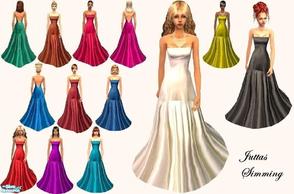 Sims 2 — adult satin formal dress by juttaponath — Do not reupload or edit and upload. Thank you. 