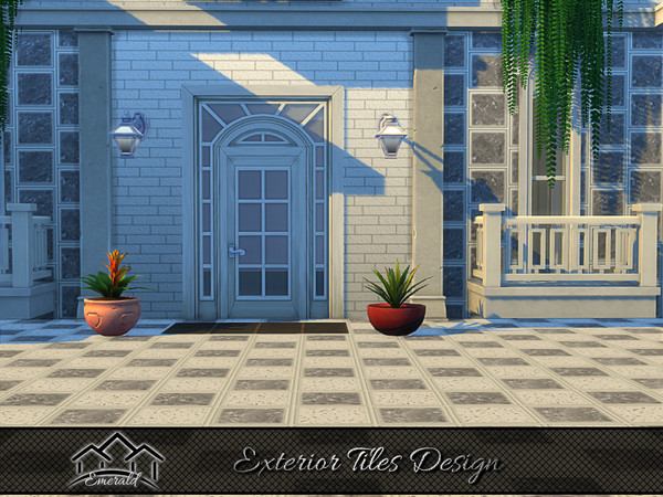 Sims 4 — Exterior Tiles Design 4 by Emerald — Check out at these exterior tiles design will last a lifetime and adds