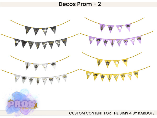 Sims 4 — kardofe_Decos Prom_Garlands by kardofe — Second part of a set of decorations to set the scene for a beautiful