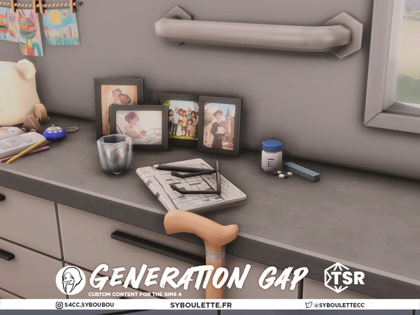 Sims 4 — Generation Gap - Fun rug by Syboubou — Introducing Generation Gap, a new CC set with 22 items spanning