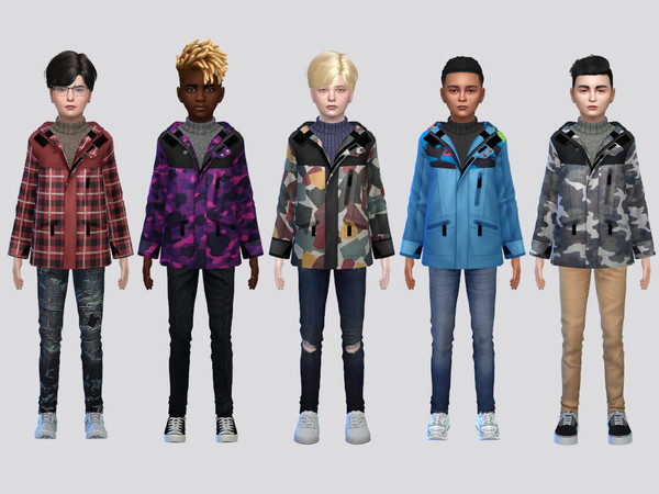 Sims 4 — Snow Jacket Turtleneck Boys by McLayneSims — TSR EXCLUSIVE