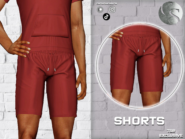 Sims 4 — SET 428 (Adult Male) - Shorts by Camuflaje — Set that includes short sleeved hoodie + shorts -Part of a set