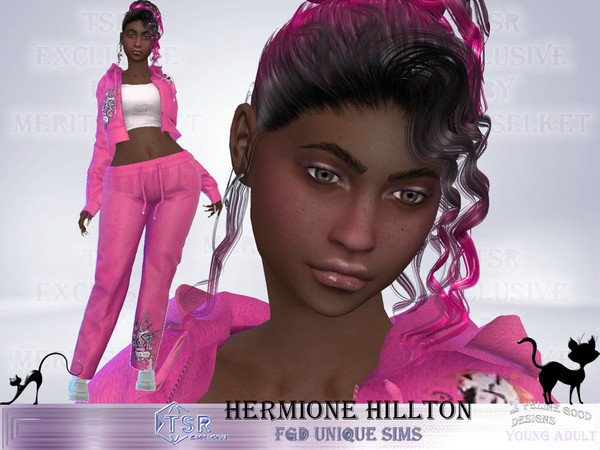 Sims 4 — Hermione Hillton by Merit_Selket — female, young Adult Sim, created with TSR CC only get some diversity into
