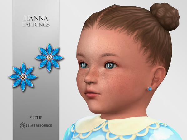 Sims 4 — Hanna Earrings Infant by Suzue — New Mesh (Suzue)