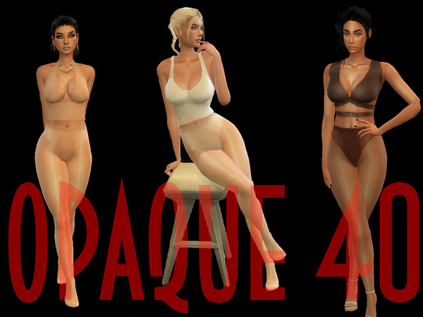 Sims 4 — Glossy Pantyhose V1 by Opaque40 — Glossy sheer transparent pantyhose found in the leggings category. They are