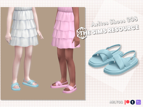 Sims 4 — Soft sandals Child by Arltos — 15 colors. HQ compatible . Child only. TYPE-Sandals.