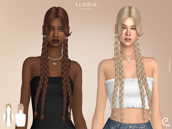 Sims 4 — Floria Hairstyle by Enriques4 — New Mesh