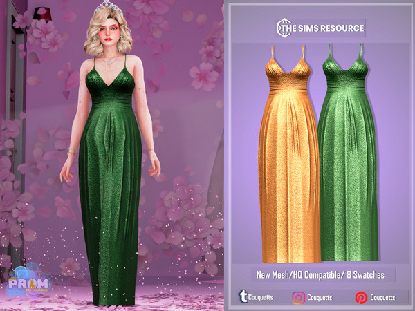 Sims 4 — Prom Selen Dress by couquett — Prom Selen Dress avaible in 8 colors
