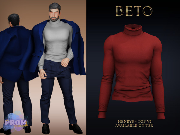 Sims 4 — Henrys (TopV2) by Beto_ae0 — Elegant masculine outfit perfect for parties, enjoy it - 06 colors