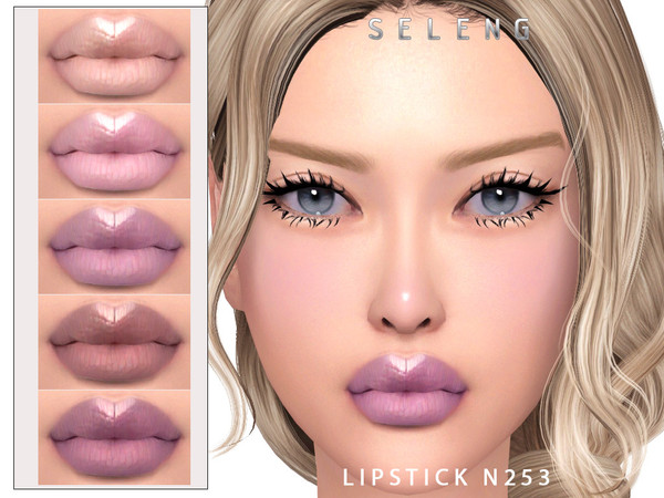 Sims 4 — Lipstick N253 by Seleng — The lipstick has 15 colours and HQ compatible. Allowed for teen, young adult, adult